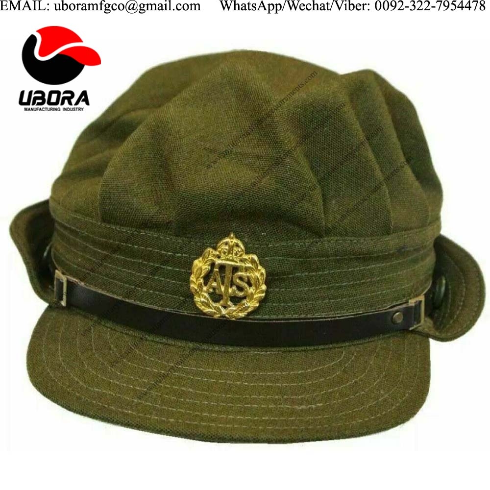 ATS Service cap Ladies bullion wire Khaki ATS Auxiliary territorial service style cloth hat Military